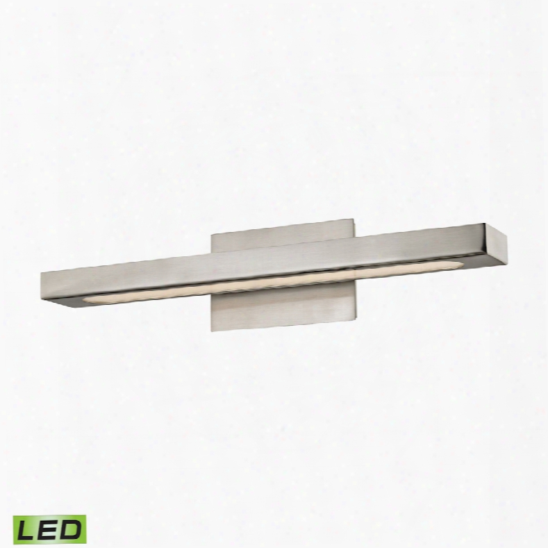 Elk Lighting Newbury 26 Watt Led Wall Sconce In Brushed Nickel And Opal Glass