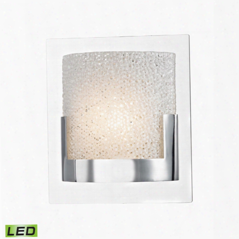 Elk Lighting Ophelia 1-light Led Vanity In Chrome And Clear Glass