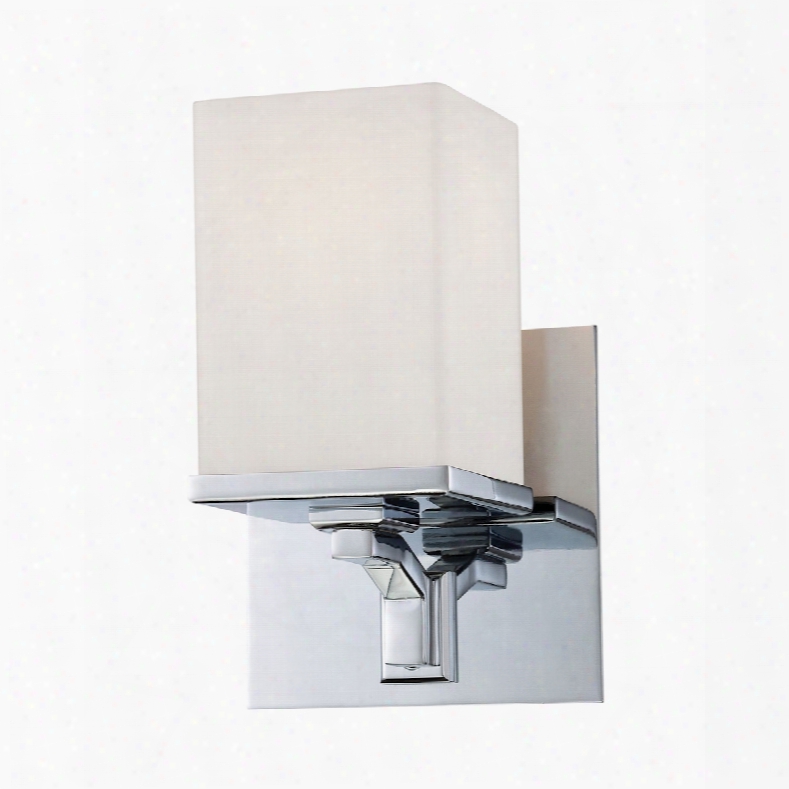 Elk Lighting Ramp 1-light Vanity In Chrome And White Opal Glass