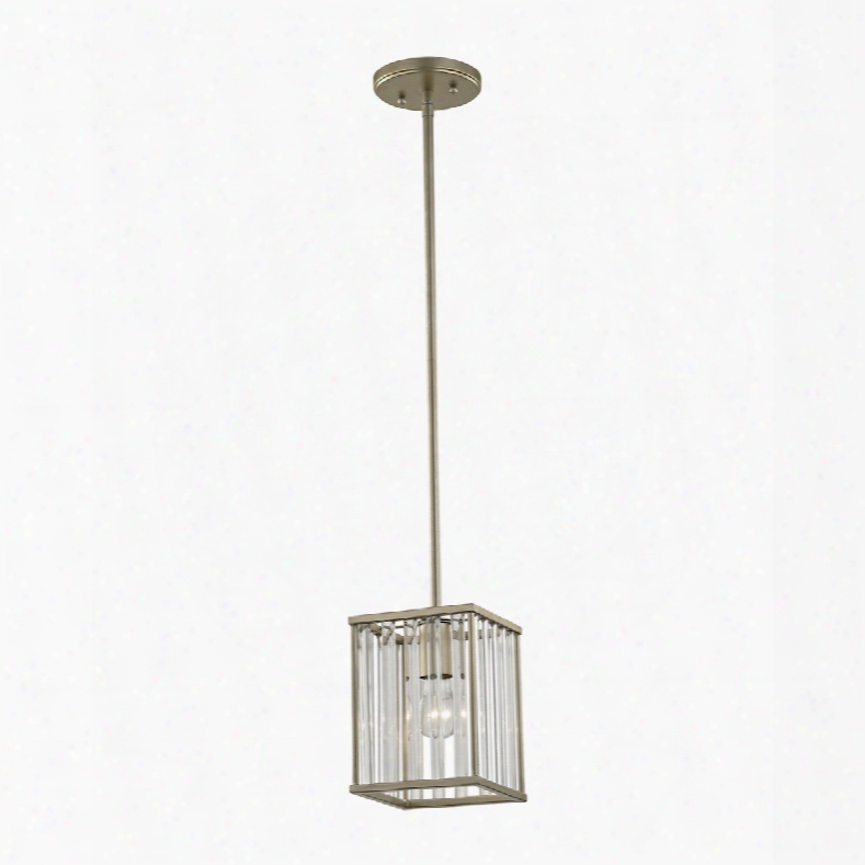 Elk Lighting Ridley 1-light Pendant In Aged Silver With Oval Glass Rods