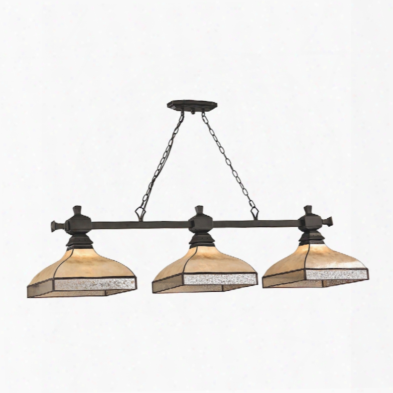 Elk Lighting Santa Fe 3-light Billiard In Tiffany Bronze