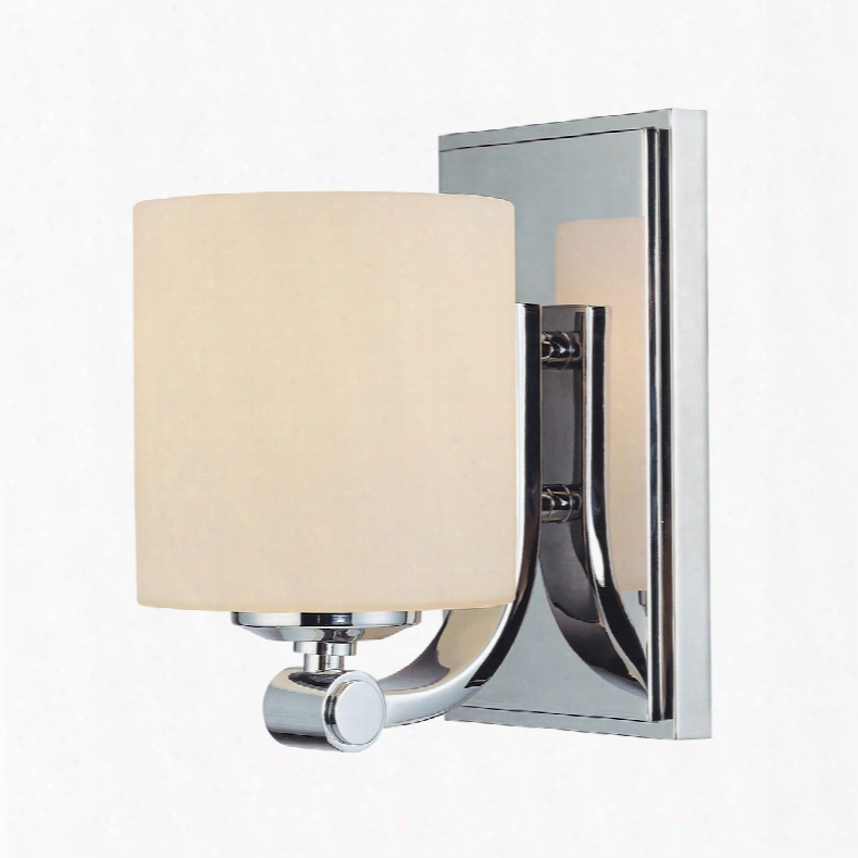 Elk Lighting Slide 1-light Vanity In Chrome And White Opal Glass