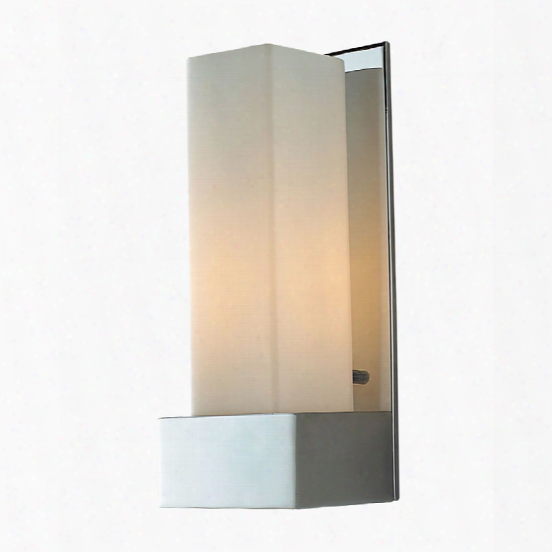 Elk Lighting Solo Tall 1-lighht Sconce In Chrome With White Opal Glass