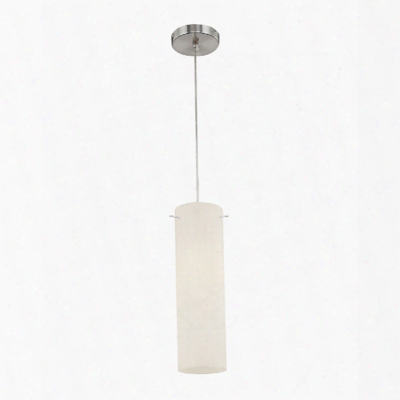 Elk Lighting Tubo 1-light Pendant In Chrome And White Opal Glass