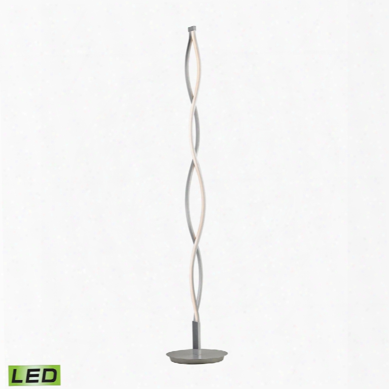 Elk Lighting Twist 21 Watt Led Floor Lamp In Aluminum