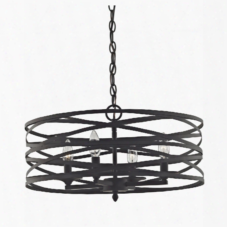 Elk Lighting Vorticy 4-light Chandelier In Oil Rubbed Bronze