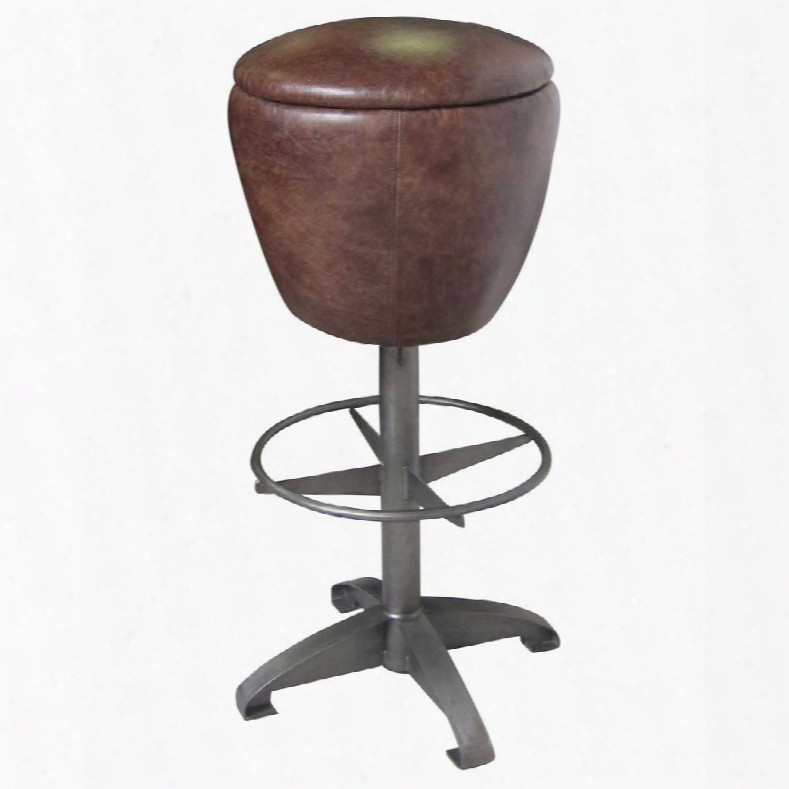 Four Hands Irondale Baron Barstool In Havana And Waxed Black