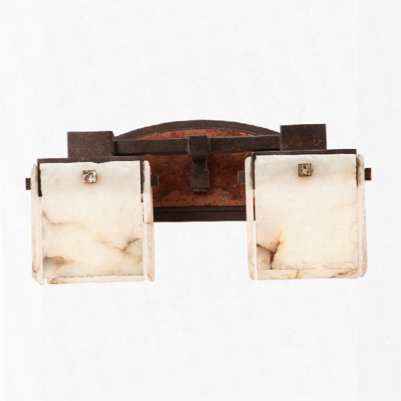 Kalco Bedford 2-light Wall Bracket W/copper Accents