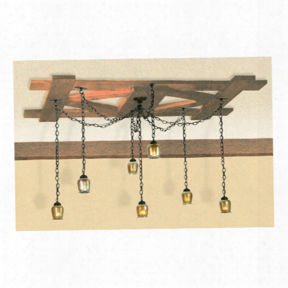 Meyda Tiffany Castilian Favrile 7-light Adjustable Pendant