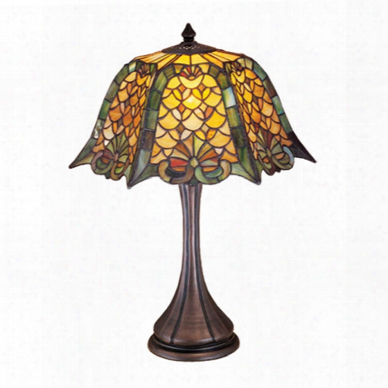 Meyda Tiffany Duffner & Kimberly Shell & Diamond Table Lamp