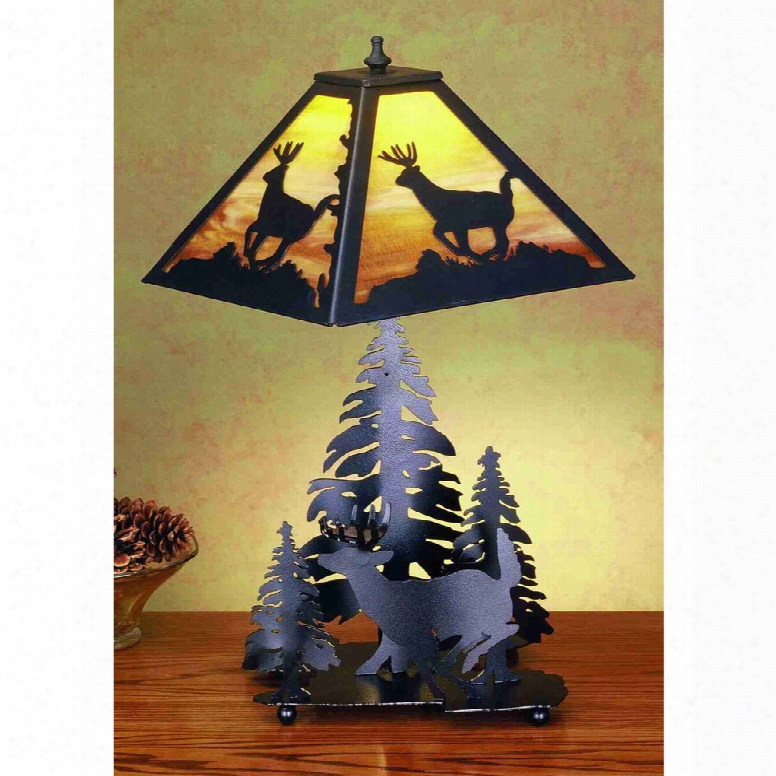 Meyda Tiffany Lone Deer Table Lamp