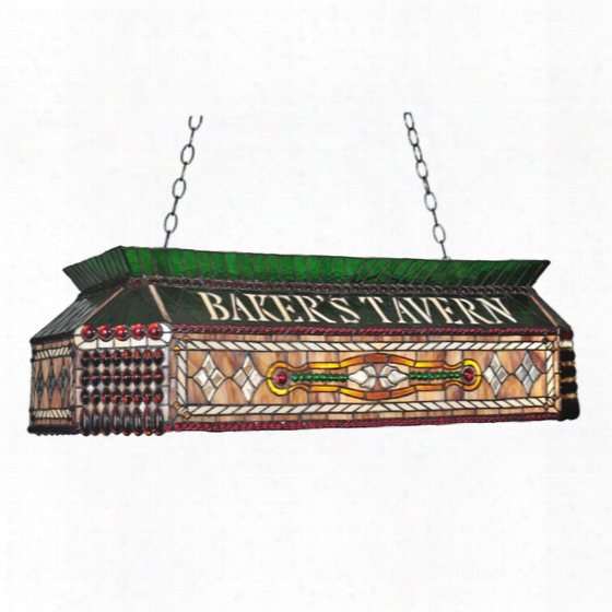 Meyda Tiffany Personalized Baker's Tavern Oblong Island Pendant