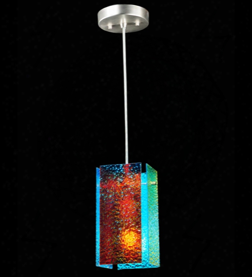 Meyda Tiffany Quadrato Fire And Ice Granite Mini Pendant