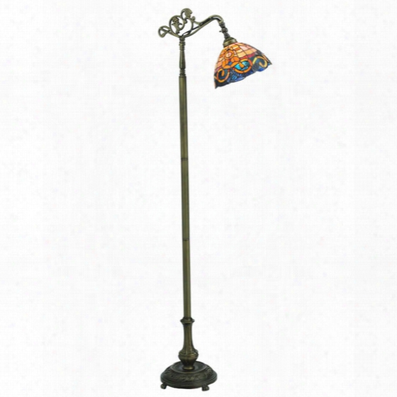 Meyda Tiffany Saturday Morning Bridge Arm Floor Lamp