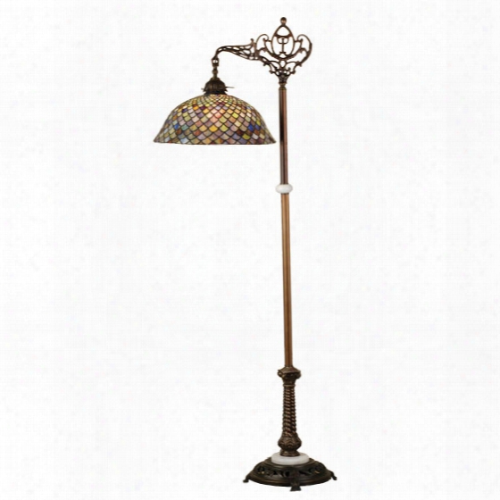 Meyda Tiffany Tiffany Fishscale Bridge Arm Floor Lamp