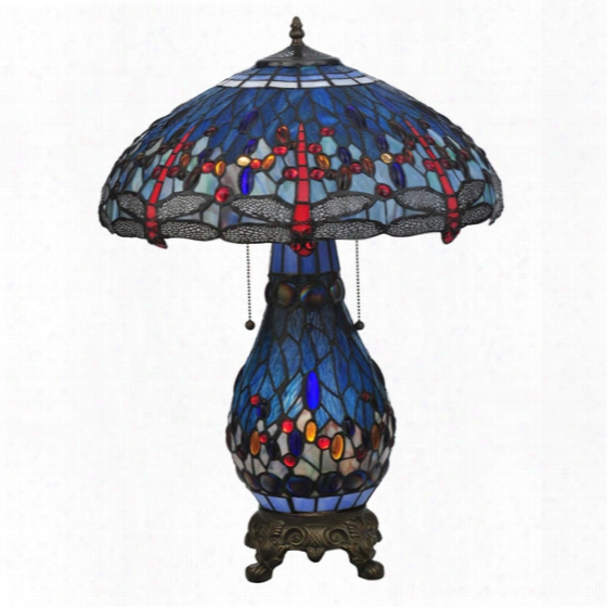 Meyda Tiffany Tiffany Hanginghead Dragonfly Lighted Base Table Lamp