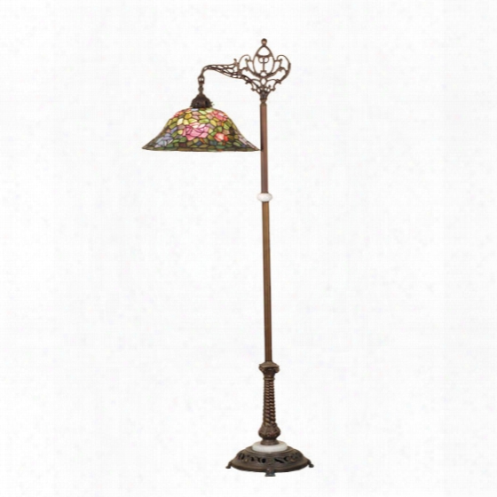 Meyda Tiffany Tiffany Rosebush Bridge Arm Floor Lamp