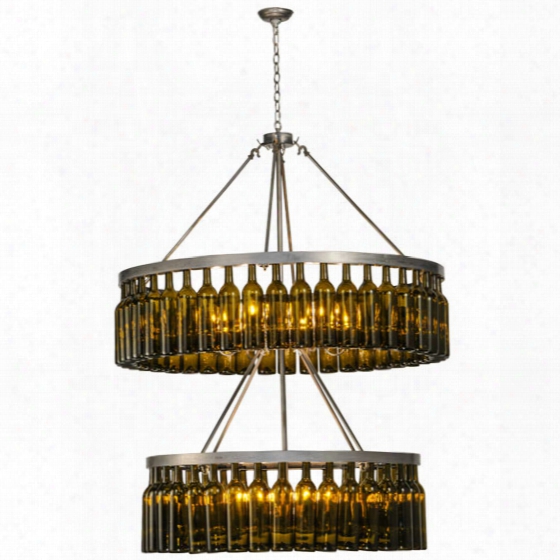 Meyda Tiffany Tuscan Vineyard Estate Wine Bottle Two Tier Chandelier