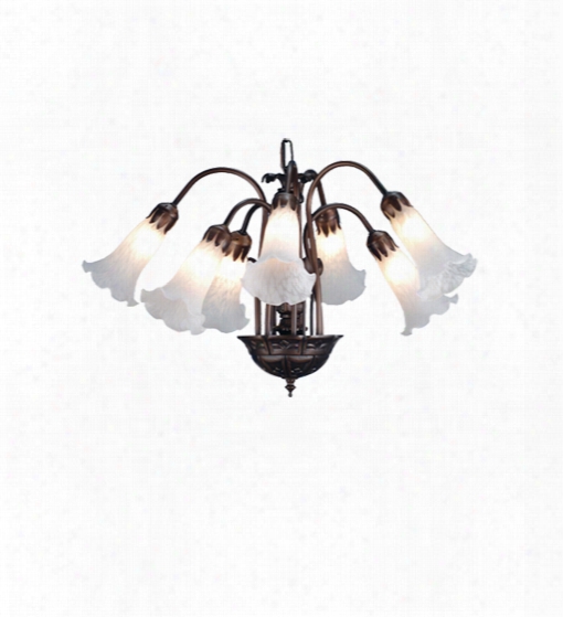 Meyda Tiffany White Pond Lily 7-light Chandelier