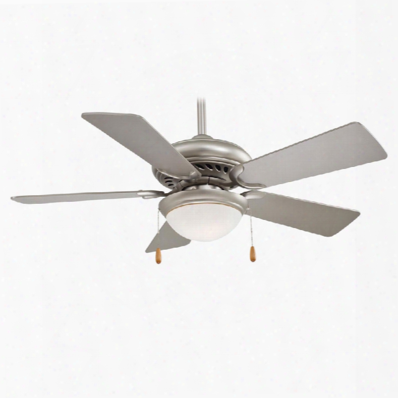 Minka Aire 44 In. Supra Ceiling Fan In Brushed Steel W/ Light