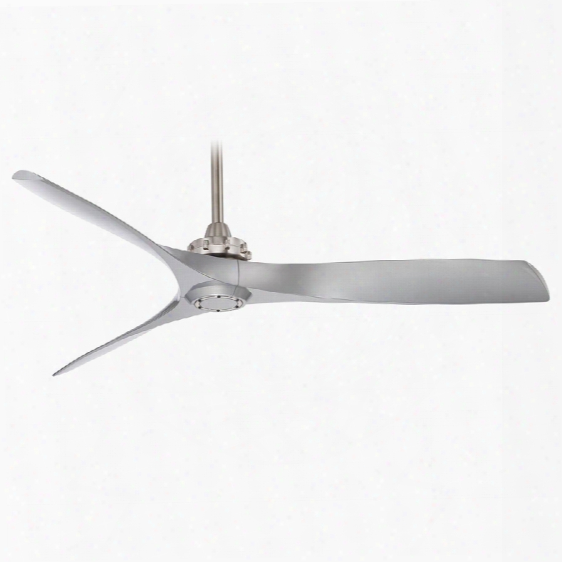 Minka Aire Aviation Ceiling Fan In Brushed Nickel W/ Silver Blades