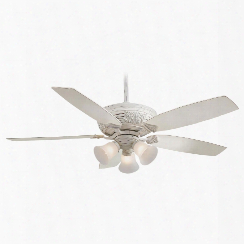 Minka Aire Classica Ceiling Fan In Provencal Blanc W/ Light