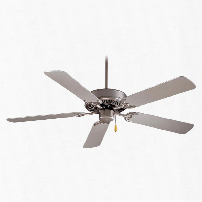 Minka Aire Contractor Ceiling Fan In Brushed Steel W/ Silver Blades