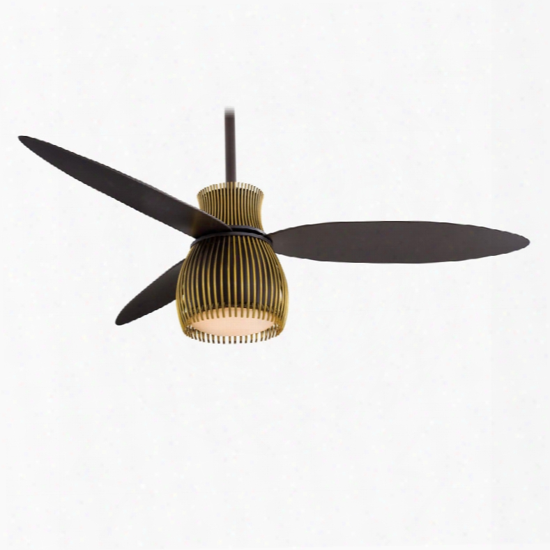 Minka Aire Uchiwa Ceiling Use A ~ Upon In Oil-rubbed Bronze/tarnished Brass