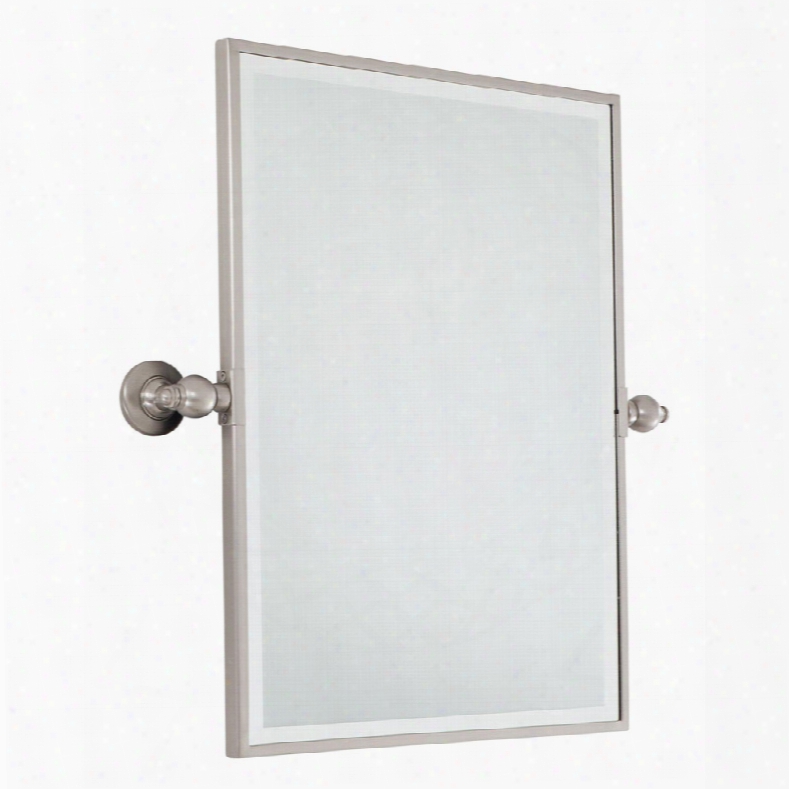 Minka Lavery Pivoting Rectangle Beveled Mirror In Brushed Nickel