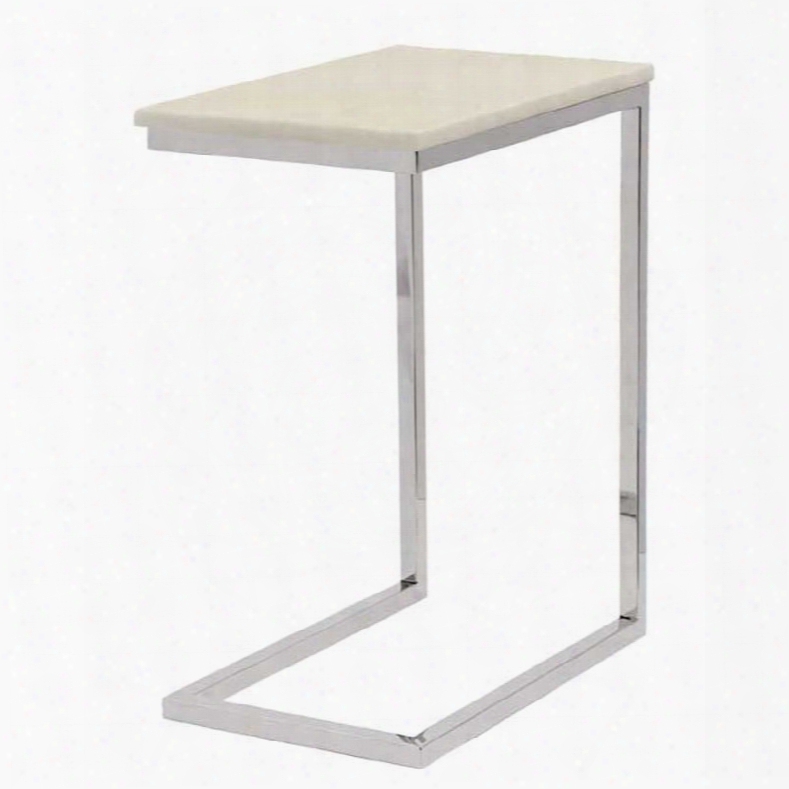 Bernhardt Marston Ivory Marble Pull-up Table