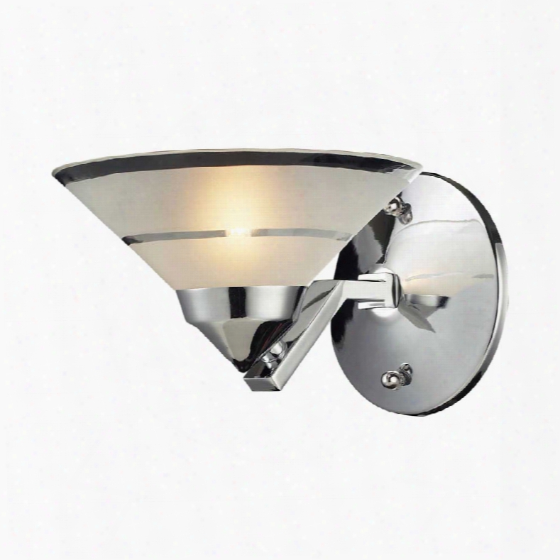 Elk 1-light Sconce In Polished Chrome And Etched Clear Gglass