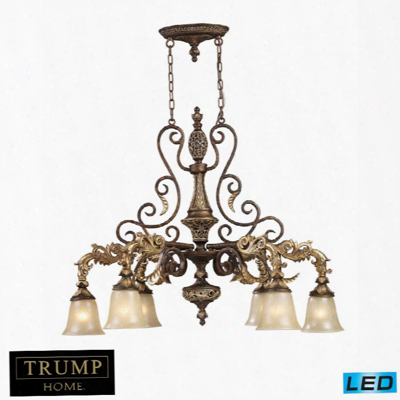 Elk 6-light Chandelier In Burnt Bronze