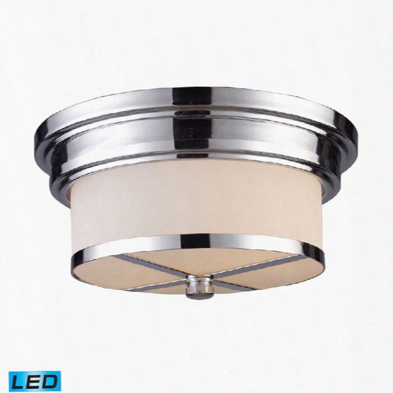 Elk Flush Mount 2-light In Polished Chrome