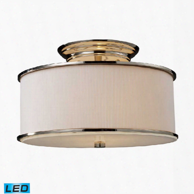 Elk Lureau 2-light Semi-flush In Polished Nickel