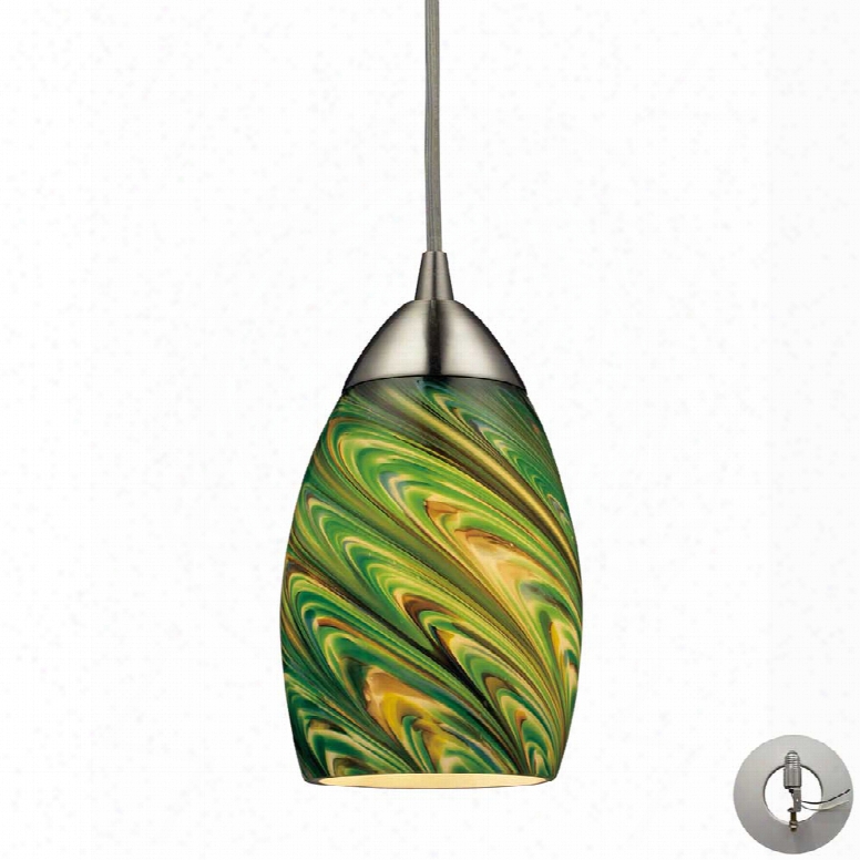 Elk Mini Vortex 1-light Pendant In Satin Nickel