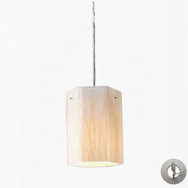 Elk Modern Organics 1-light White Sawgrass Pendant In Polished Chrome