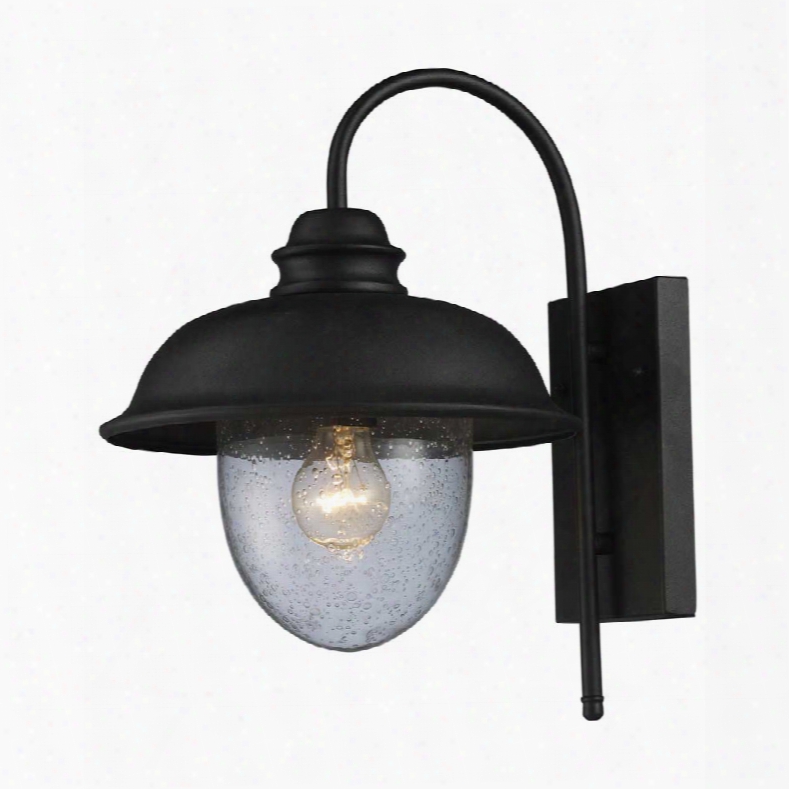 Elk Streetside Cafe 1-light Outdoor Sconce In Matte Black