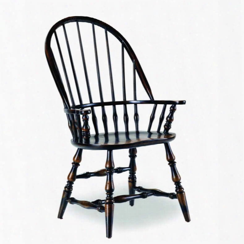 Hooker Sanctuary Ebony Windsor Arm Chair - Set Of 2