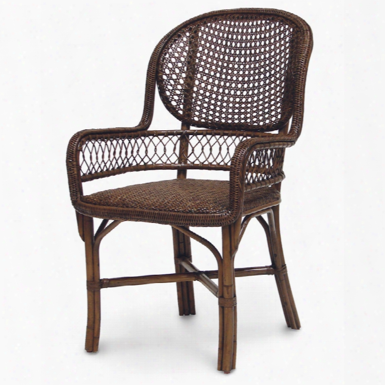 Palecek Antique Cane Arm Chair