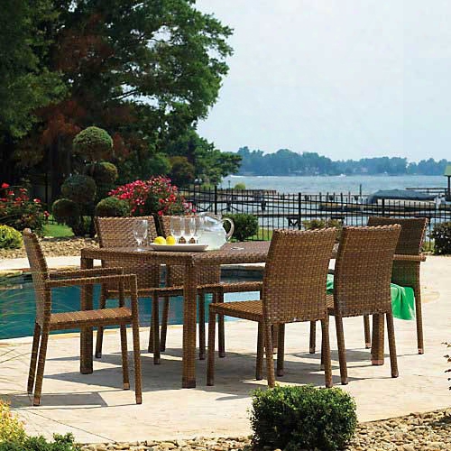 Panama Jack St  Barths 7 Piece Rectangular Dining Set