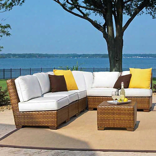 Panama Jack St Barths Modular Sectional With  Table