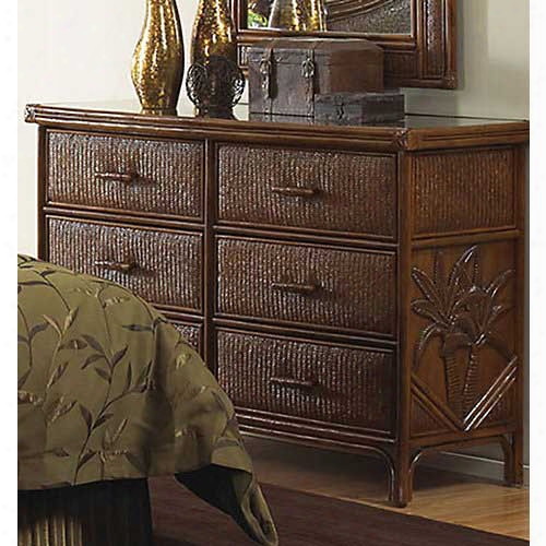 Pelican Reef Havana Palm 6 Drawer Dresser