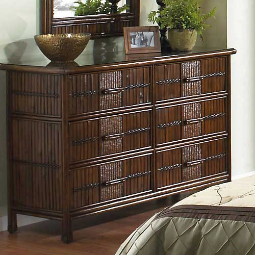 Pelican Reef Polynesian 6 Drawer Dresser