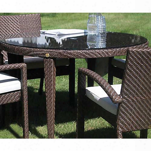 Pelican Reef Soho Patio Woven Dining 47' Round Table