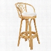 Pelican Reef Valencia Swivel Rattan and Wicker Stool with Cushion