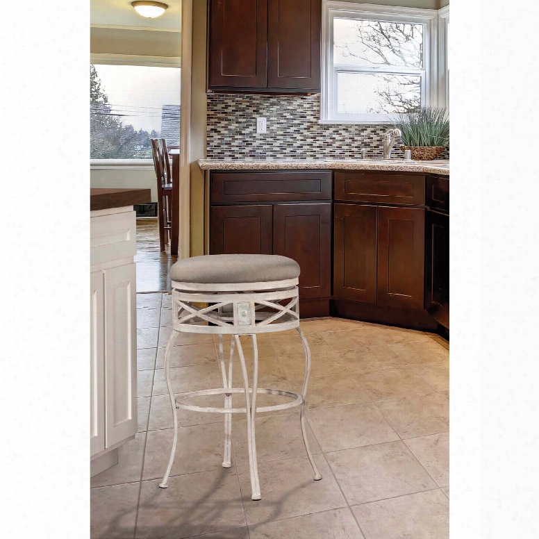 Hillsdale Furniture Californialen Indoor/outdoor Swivel Counter Stool In Whitewash