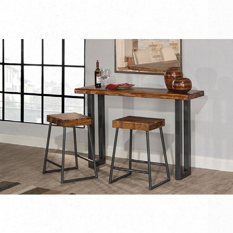 Hillsdale Furniture Emerson Sofa Table With Two Non-swivel Counter Stools