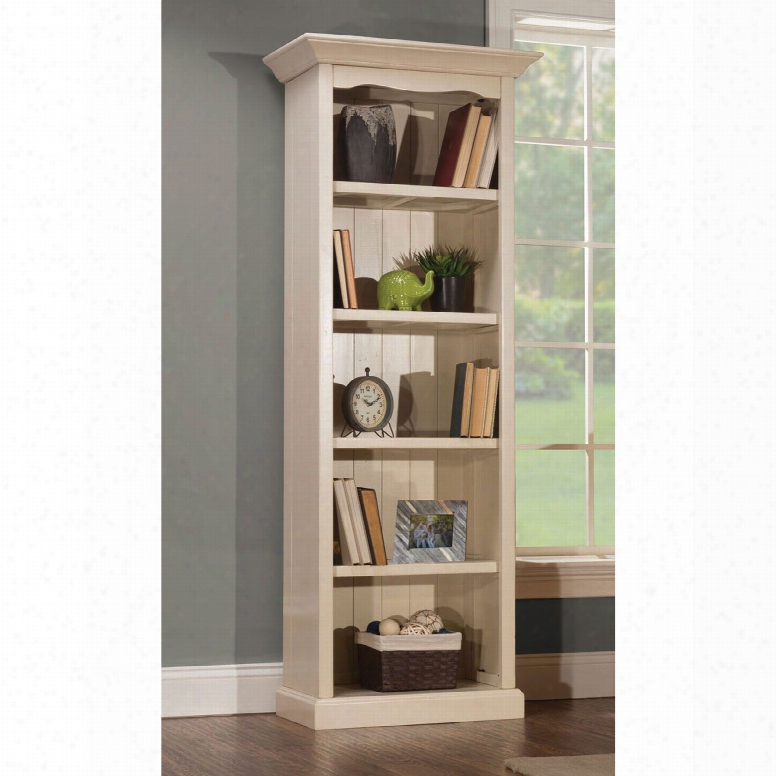 Hillsdale Furniture Tuscan Retreat Small Bookcase In Solid Country White