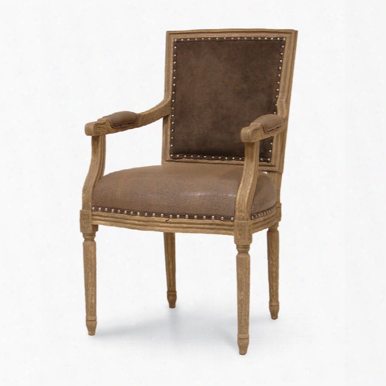 Palecek Lyon Distressed Square Back Arm Chair Select - Set Of 2