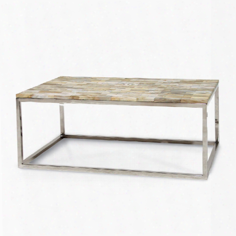 Palecek Mosaic Petrifieed Wood Coffee Table